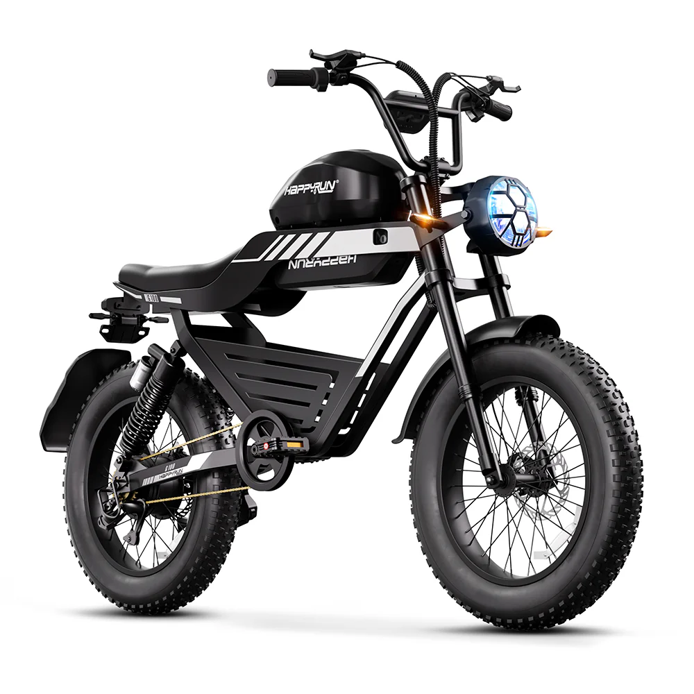 HappyRun_Tank_G100_fast_2000w_electric_bike_black HappyRun_Tank_G100_fast_2000w_electric_bike_black